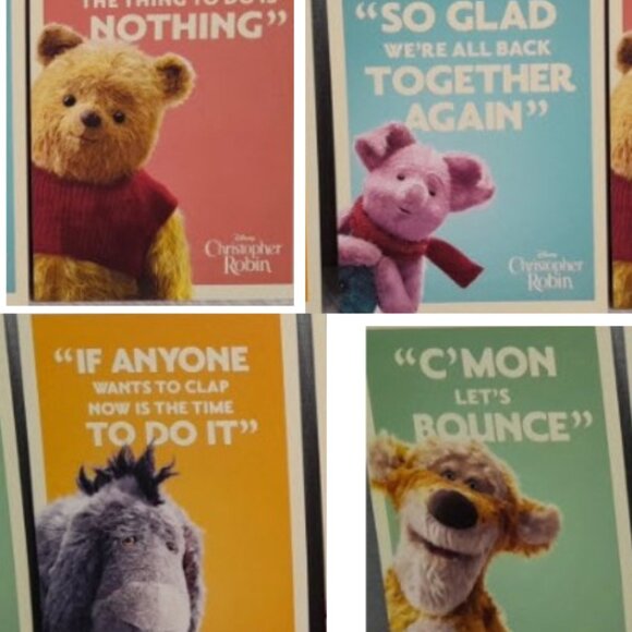 Set of (4) Disney Christopher Robin Movie Postcards - Picture 3 of 3